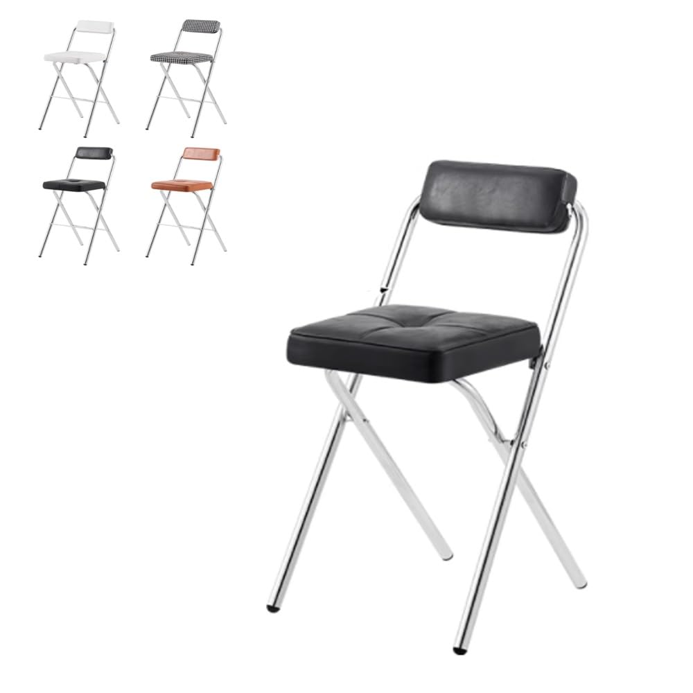 Black Folding Bar Stool with Backrest H860
