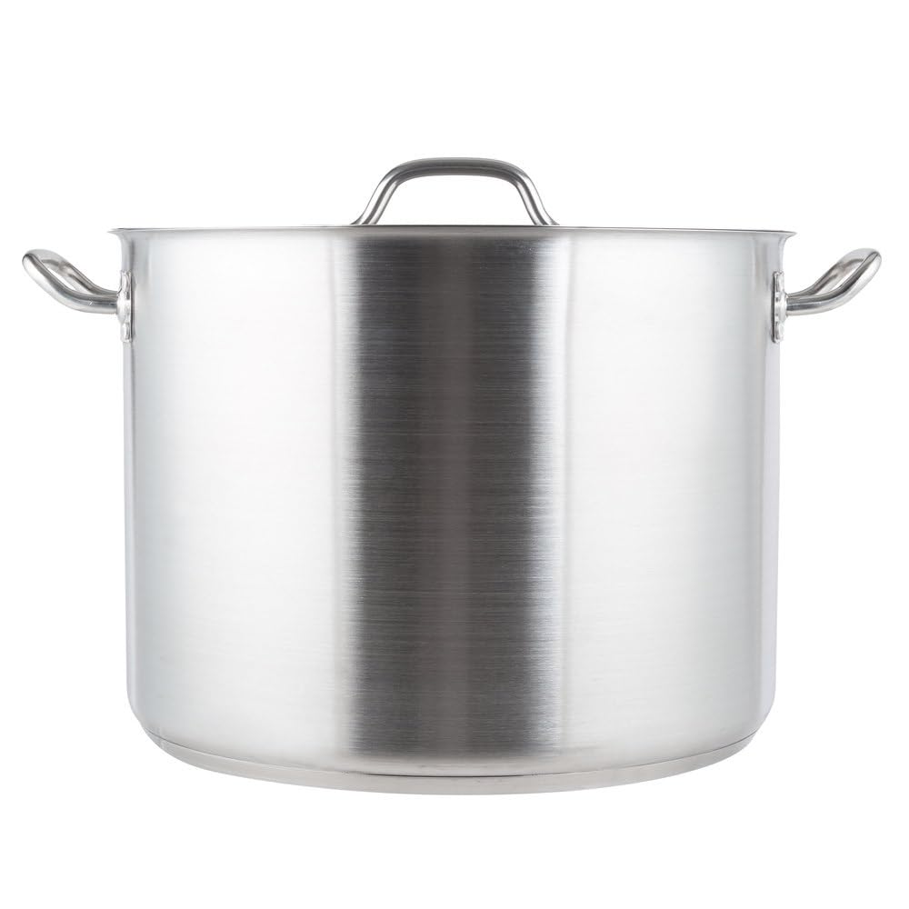 40 qt. Stainless Steel Stock Pot with Lid E468428