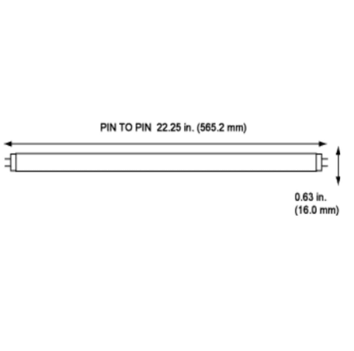 24 Inch 24W 5000K T5 Fluorescent Bulb G5 Bipin Base Pack of 6 G699