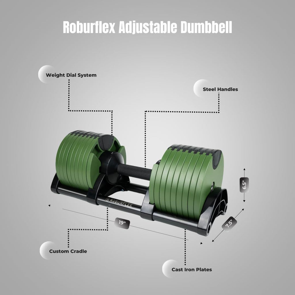 Adjustable Dumbbell 5-40 lb 5 lb Increments T423