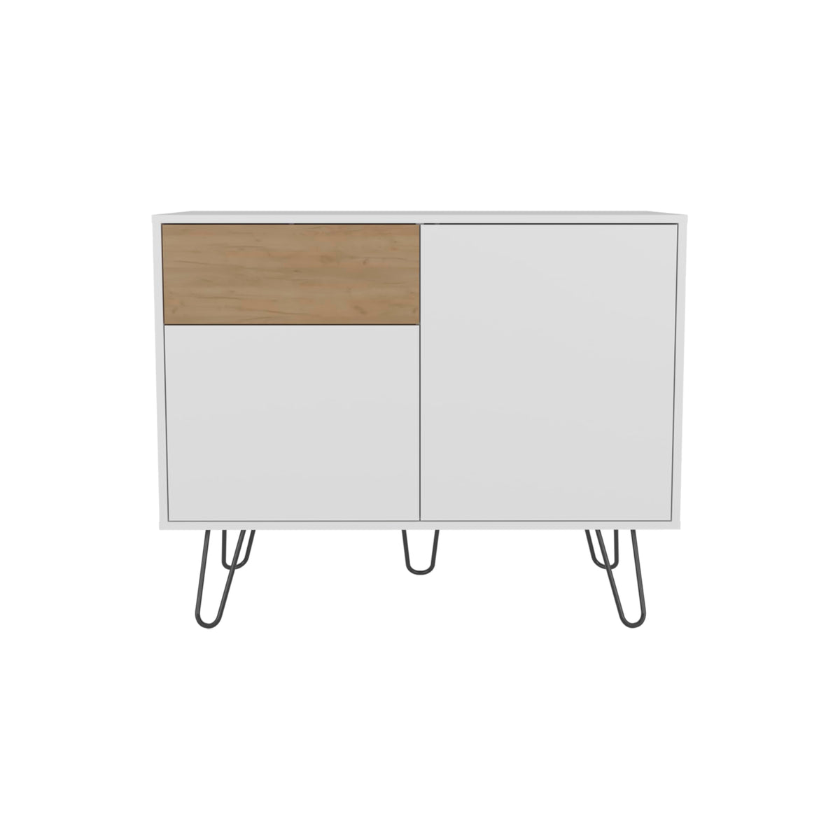 39" Wide Console Table with Two Cabinets, One Drawer and Four Shelves Q2353