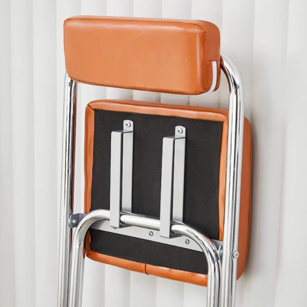 Black Folding Bar Stool with Backrest H860