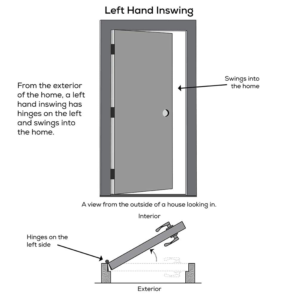 Primed Left Hand In-swing Exterior Prehung Door 32"x80" L94151