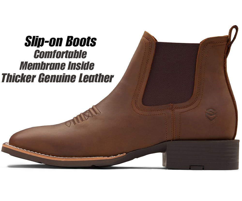 Slip-On Square Toe Western Boots U2013