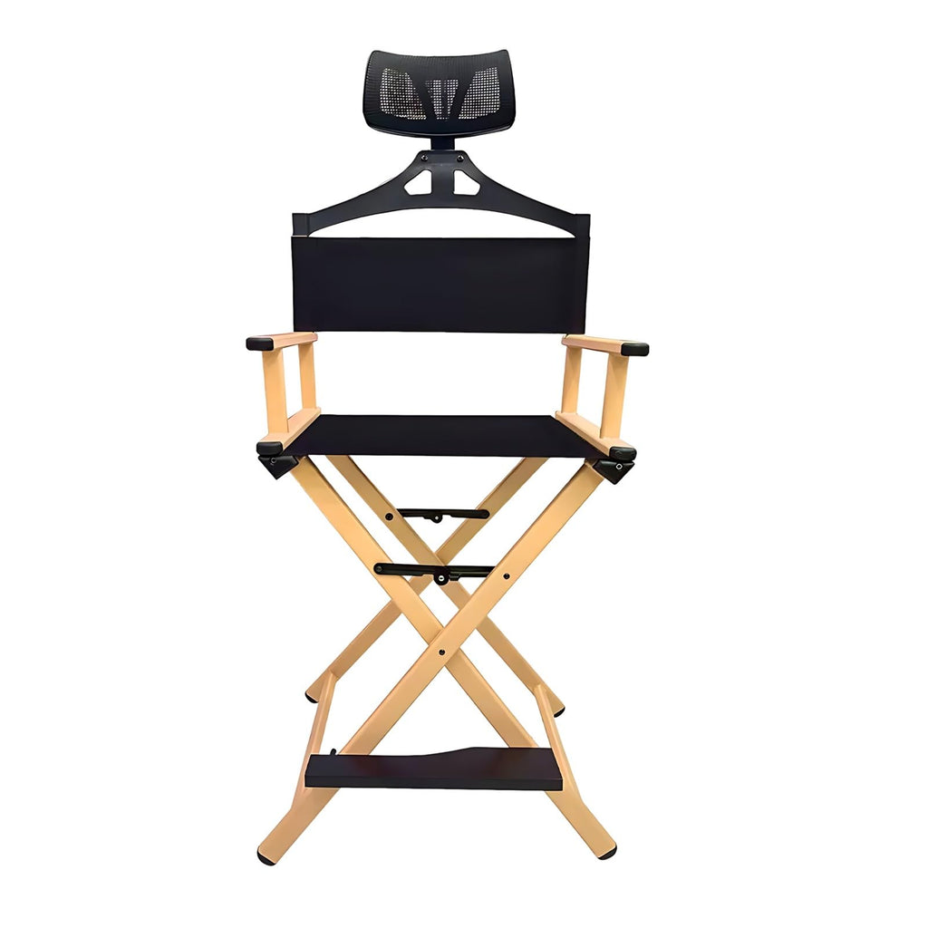 Extra Tall Foldable Directors Chair with Adjustable Mesh Headrest X31857