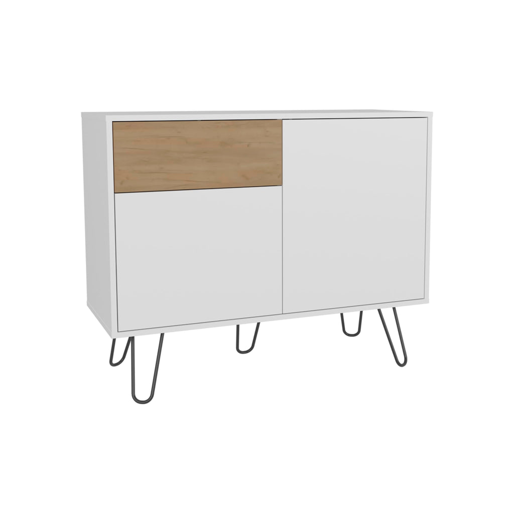 39" Wide Console Table with Two Cabinets, One Drawer and Four Shelves Q2353