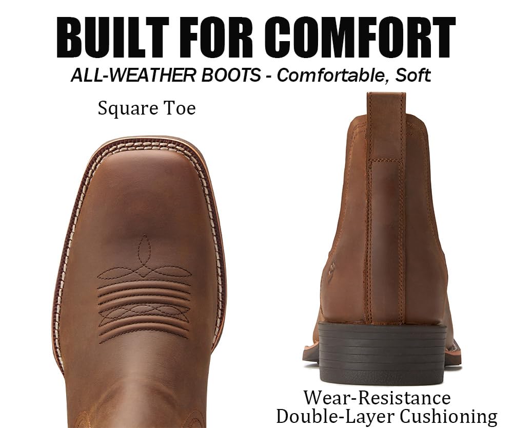 Slip-On Square Toe Western Boots U2013