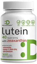 Lutein and Zeaxanthin 40mg 300 Softgels C33600