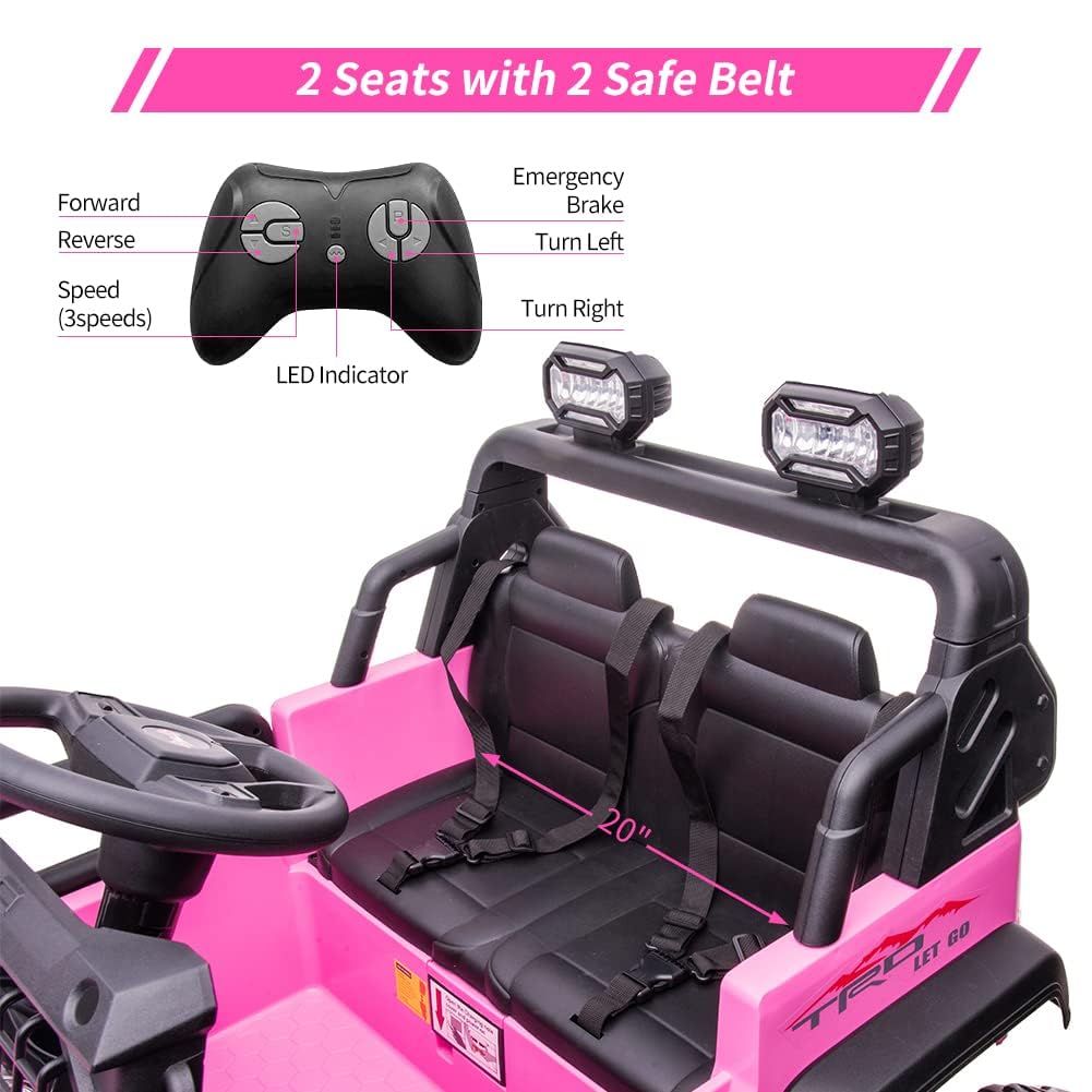 24V Kids Ride on 2 Seaters Electric Car with Remote Control D236