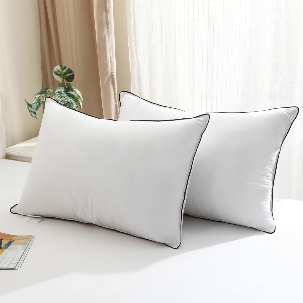 King Size Goose Feather Down Pillows Set of 2 P554
