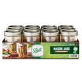 Wide Mouth Pint Jars with Lids and Bands, 16 oz, Set of 12 K9139