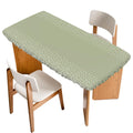White Speckles Grain Fitted Rectangle Tablecloth 32" x 72" Elastic Waterproof Table Cover D534