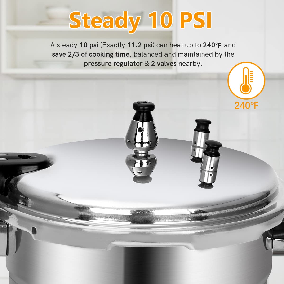 5.3 Qt Aluminum Stovetop Pressure Cooker & Canner U717277