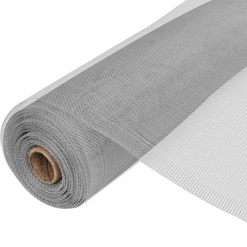Aluminum Mesh Screen 39.4"x196.9" Silver C9079
