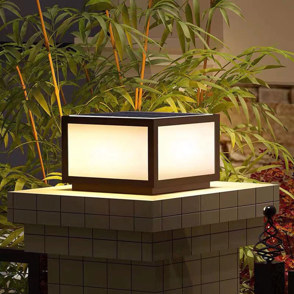 Solar Powered Waterproof Outdoor Post Lights Warm White L44151