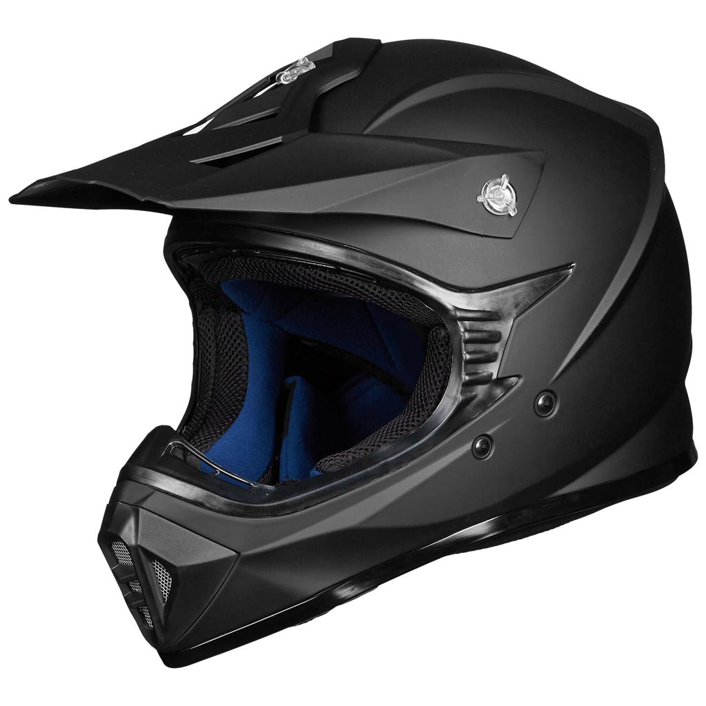 Adult Full Face Motorcycle Helmet, DOT Approved, Matte Black M9763