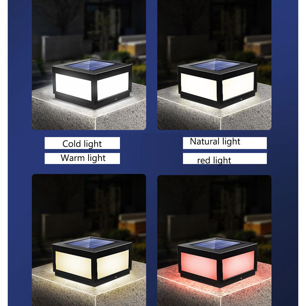 Solar Powered Waterproof Outdoor Post Lights Warm White L44151