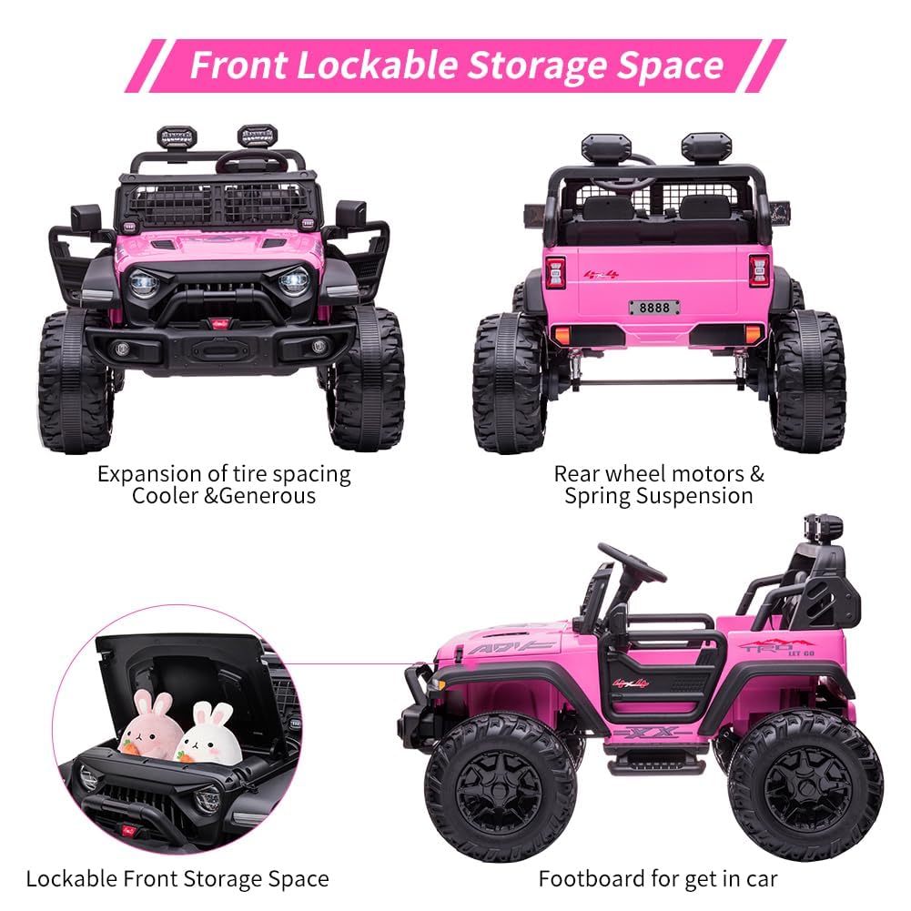 24V Kids Ride on 2 Seaters Electric Car with Remote Control D236