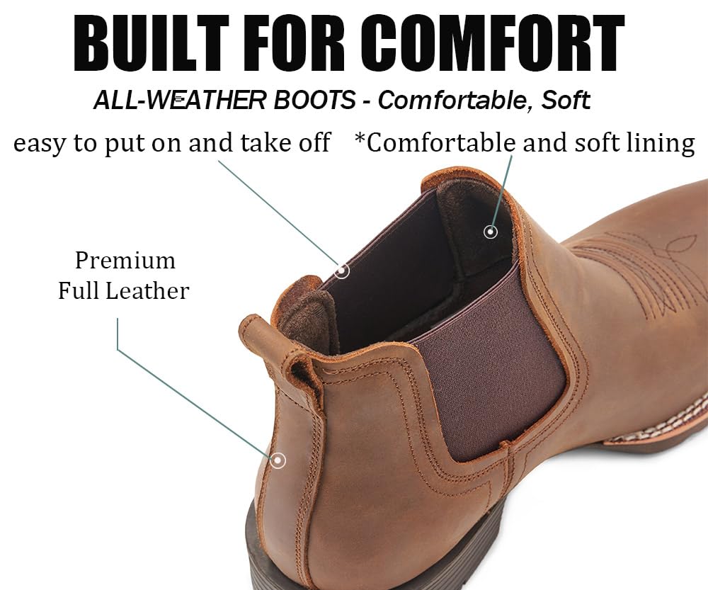 Slip-On Square Toe Western Boots U2013