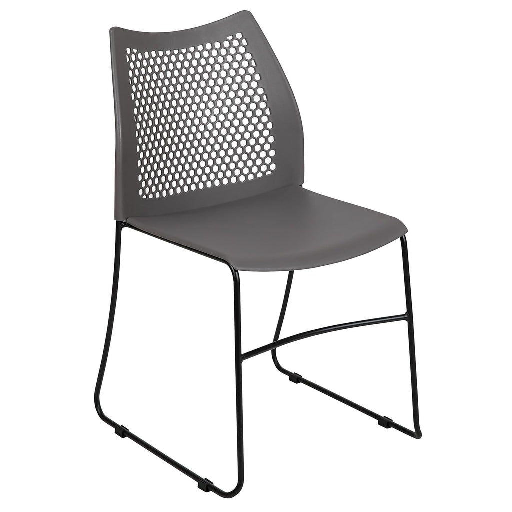Gray Stack Chair with Air-Vent Back Y245147