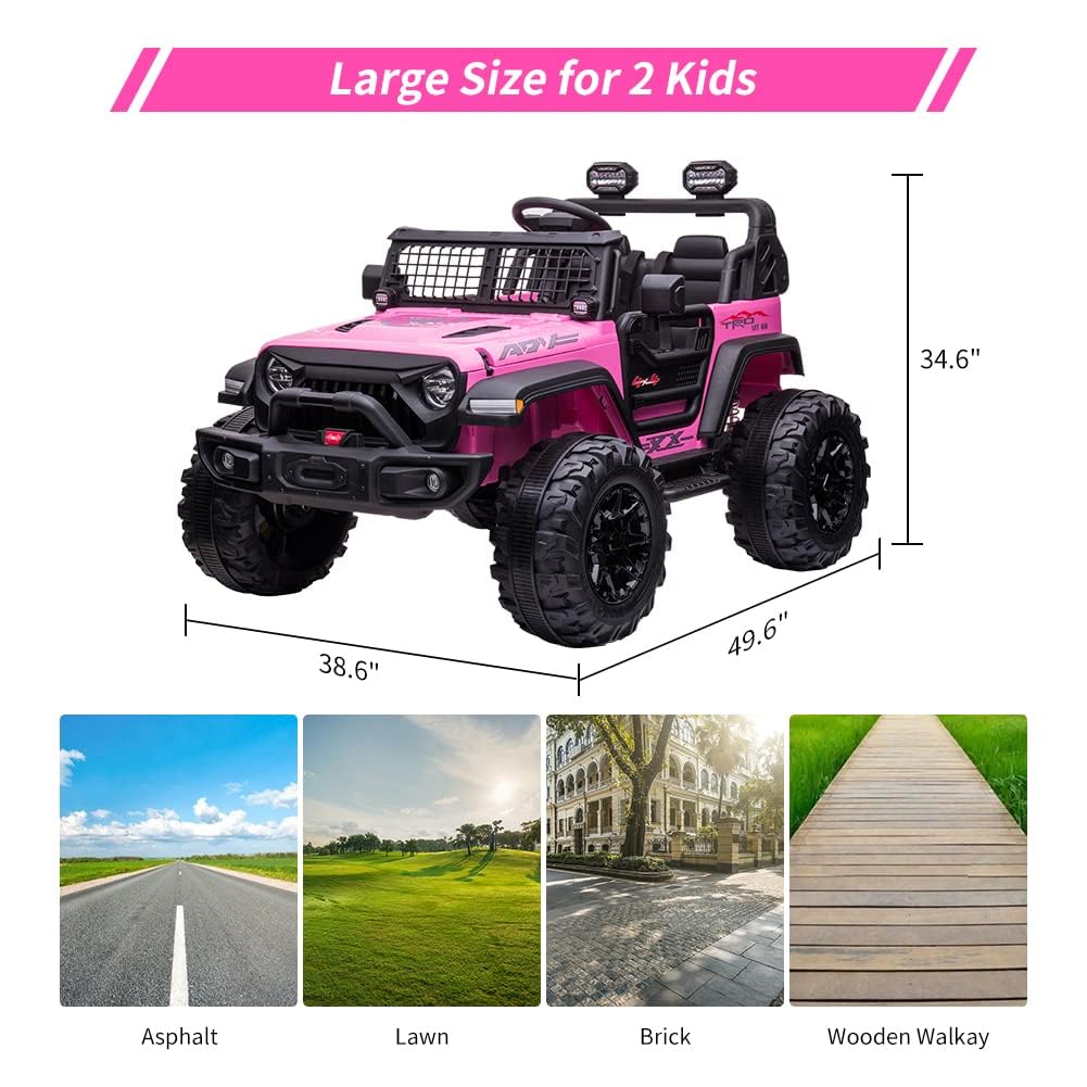 24V Kids Ride on 2 Seaters Electric Car with Remote Control D236