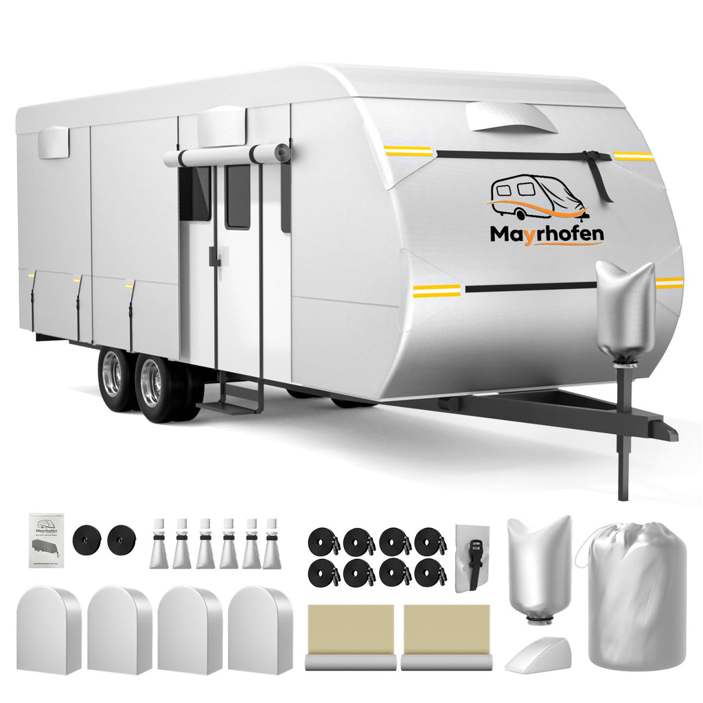 600D Oxford Fabric 22-24ft Travel Trailer Cover J82624