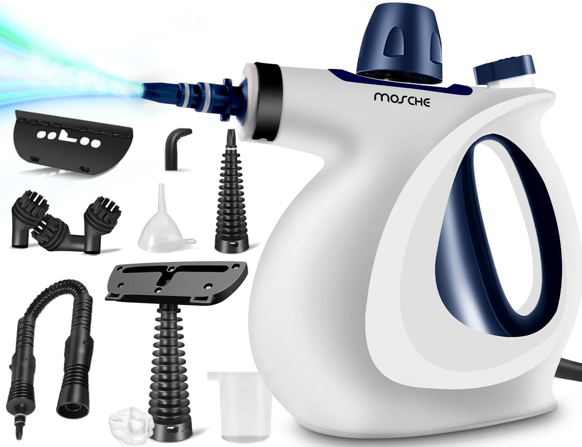 Handheld Portable Steam Cleaner with 11-Piece Accessory Set X422076