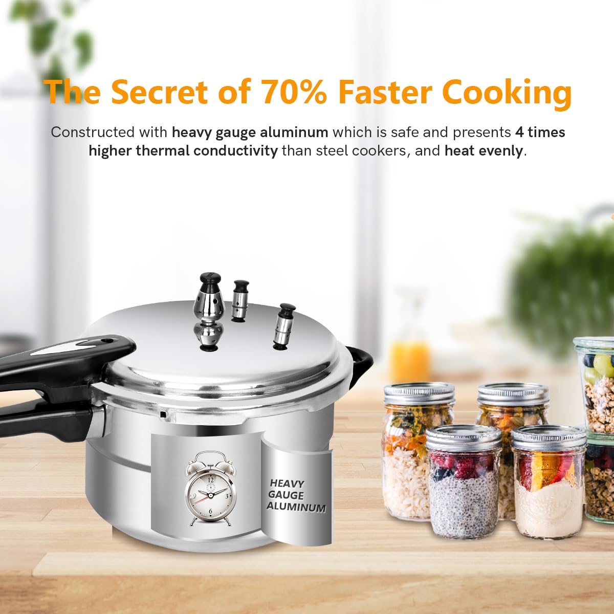5.3 Qt Aluminum Stovetop Pressure Cooker & Canner U717277