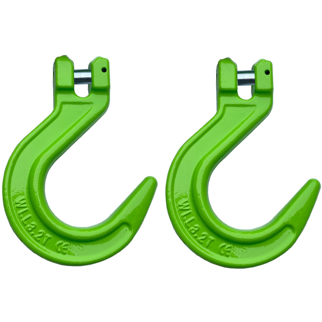 2 Pack 3/8" G80 Clevis Foundry Hook I30917
