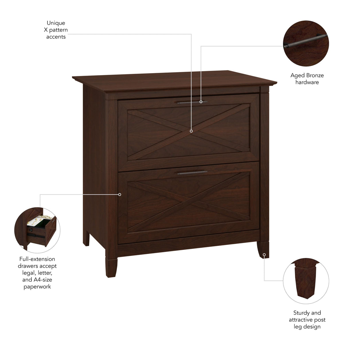 2 Drawer Lateral File Cabinet X3874