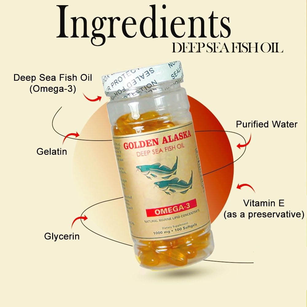 Omega 3 Fish Oil 1000mg 100 Softgels D307