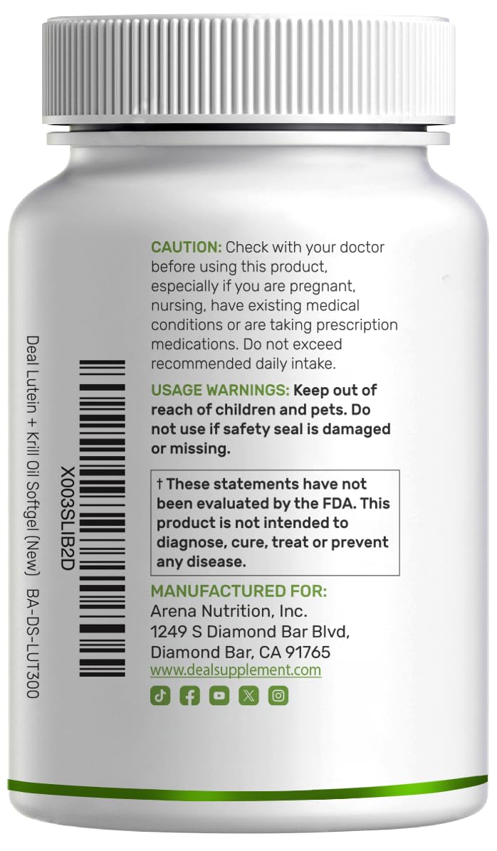 Lutein and Zeaxanthin 40mg 300 Softgels C33600