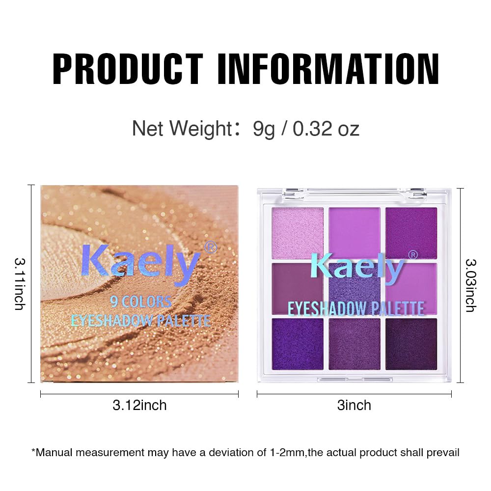 9 Colors Matte Shimmer Metallic Eyeshadow Palette X845