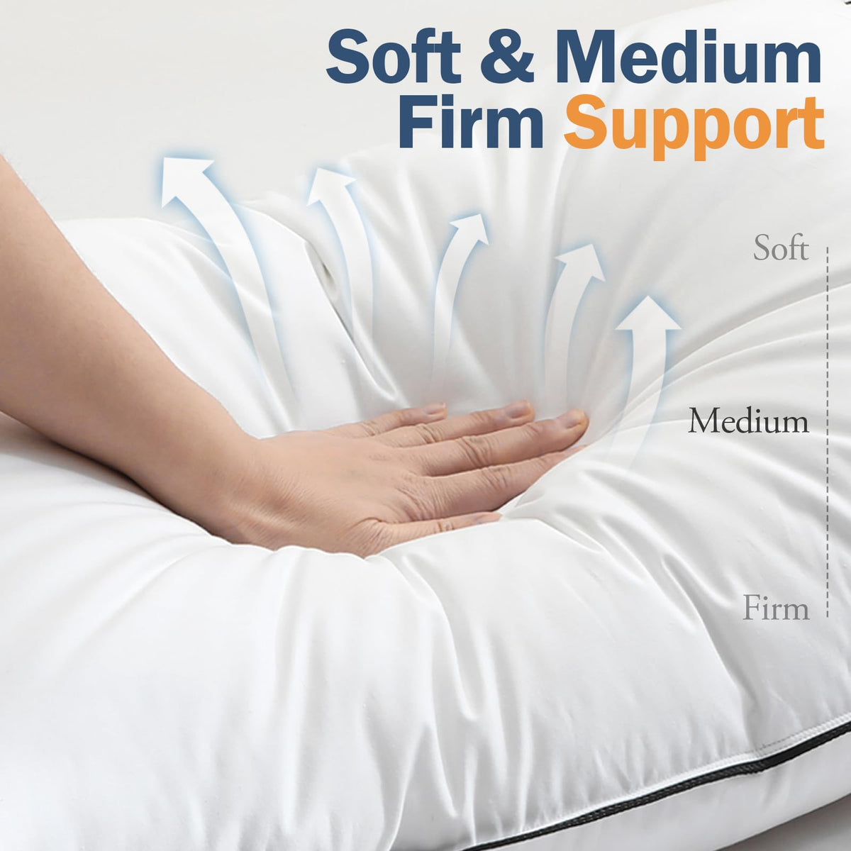 King Size Goose Feather Down Pillows Set of 2 P554