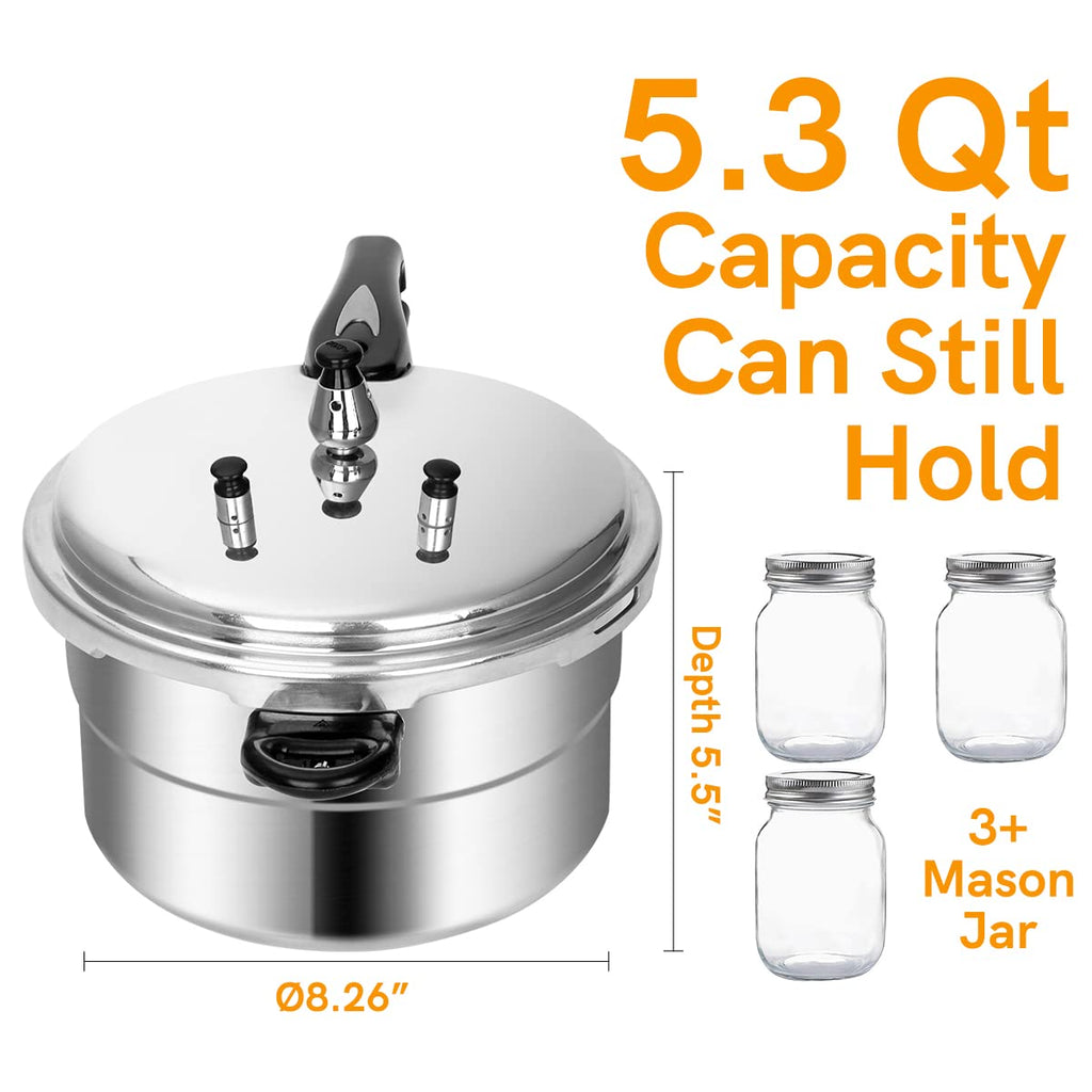 5.3 Qt Aluminum Stovetop Pressure Cooker & Canner U717277