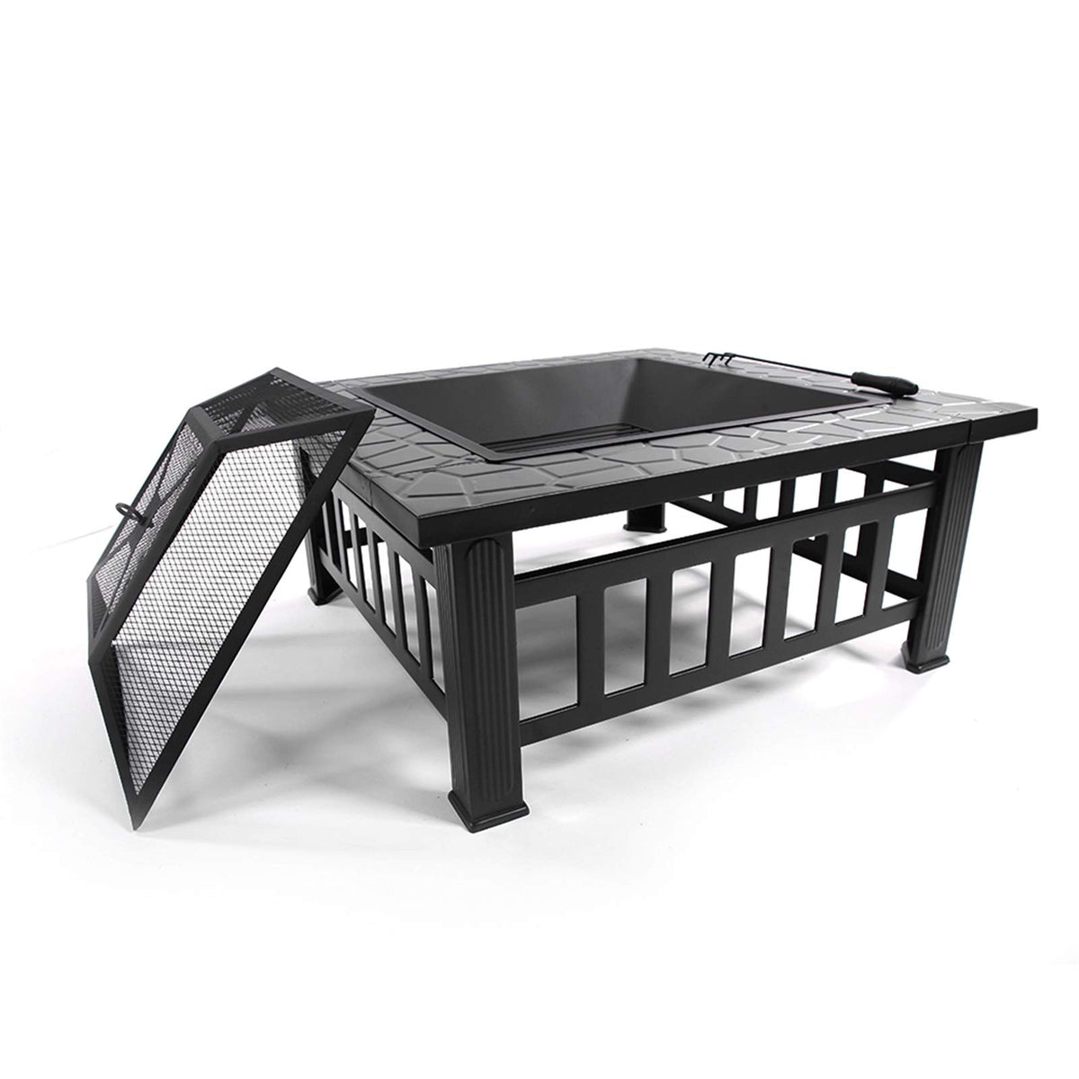 32 inch Black Wood Burning Steel Fire Pit I295