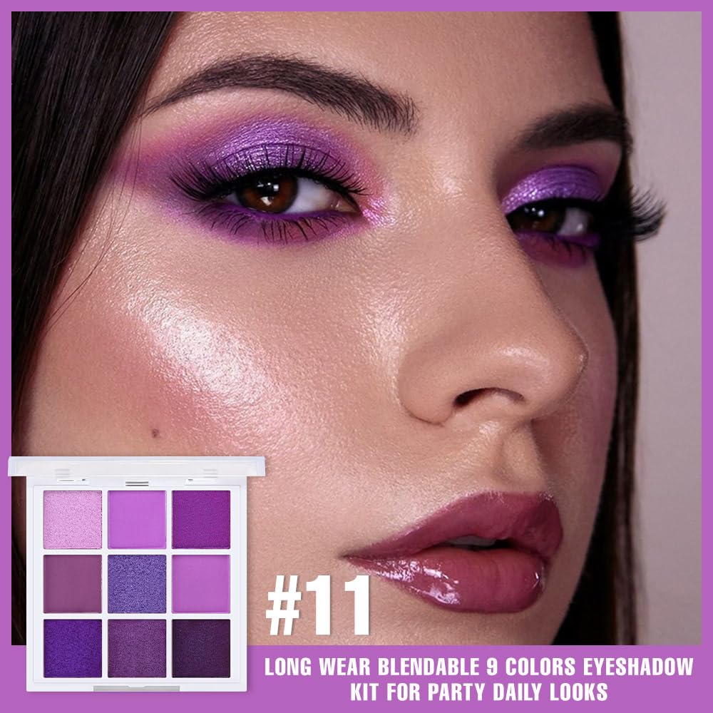 9 Colors Matte Shimmer Metallic Eyeshadow Palette X845