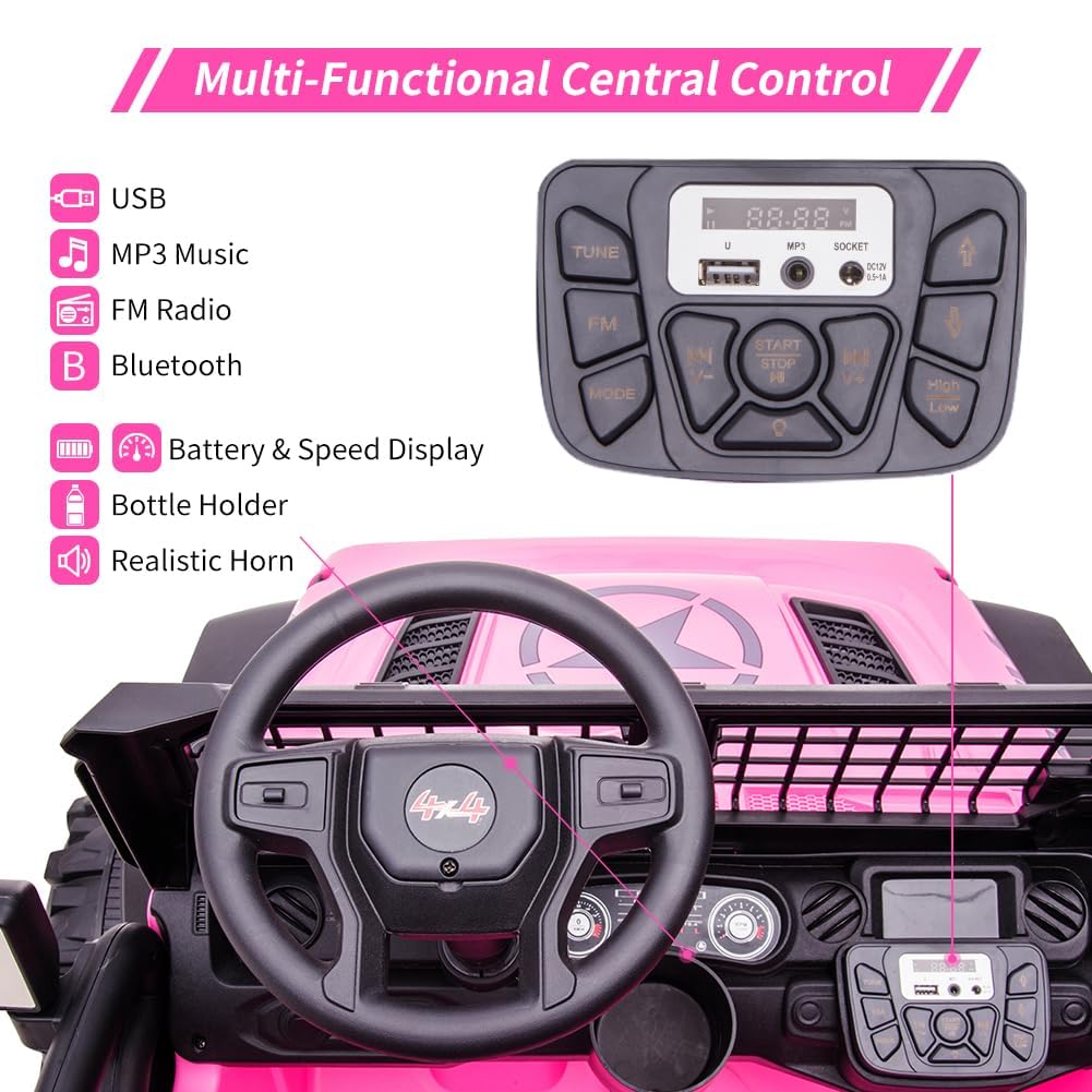 24V Kids Ride on 2 Seaters Electric Car with Remote Control D236