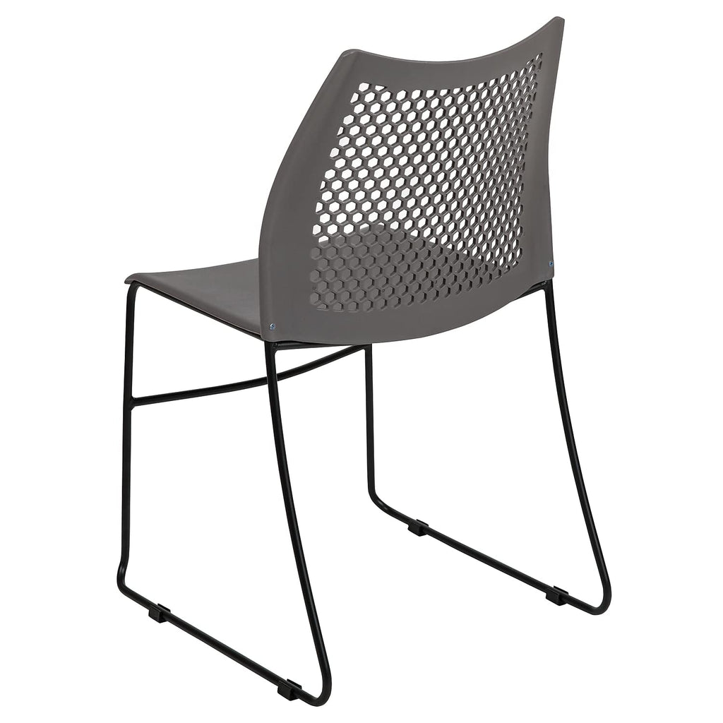 Gray Stack Chair with Air-Vent Back Y245147