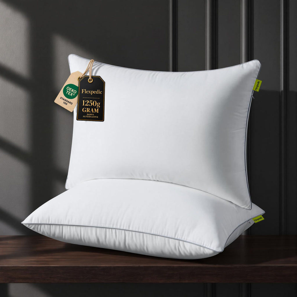 King Size Set of 2 Firm Bed Pillows Z399