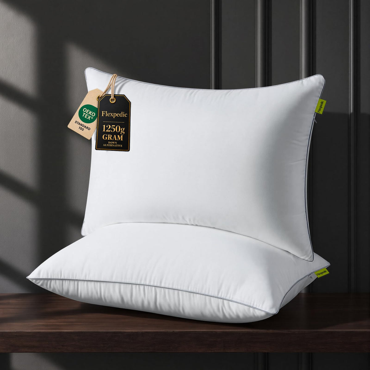 King Size Set of 2 Firm Bed Pillows Z399