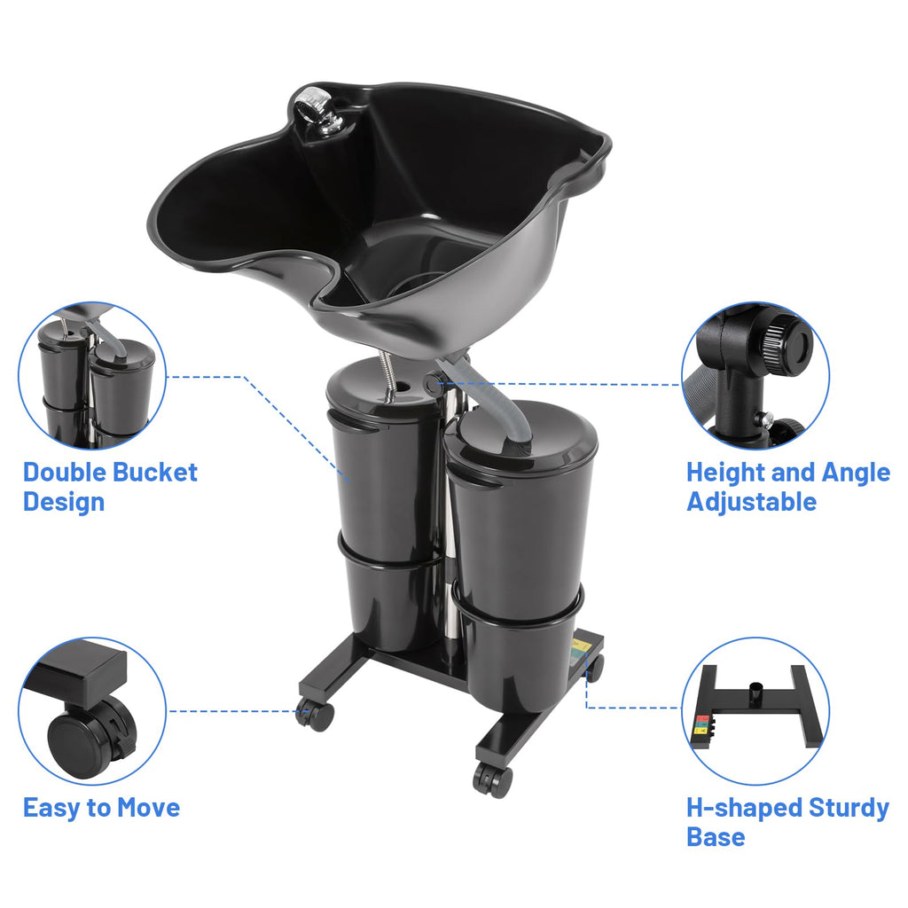 Portable Plastic Shampoo Bowl with Electric Pump K7179