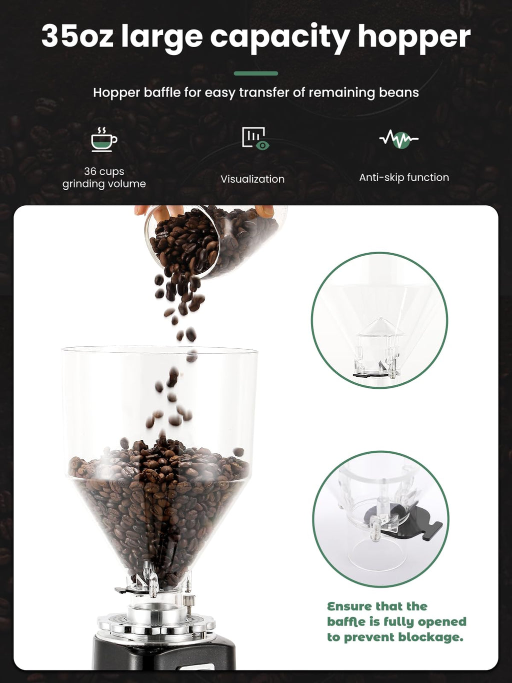 60mm Flat Burr Coffee Grinder R61719