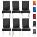Black 6pcs Leather Chair Cover S1309
