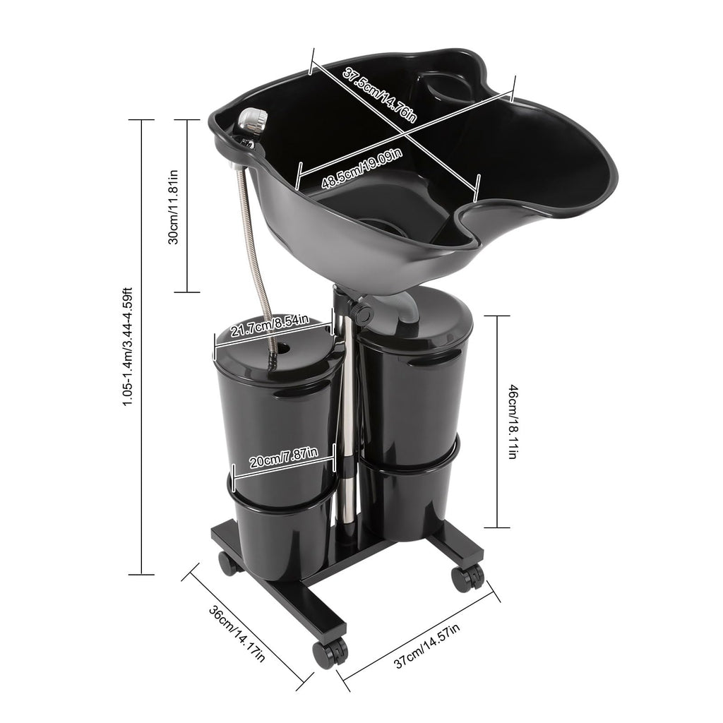 Portable Plastic Shampoo Bowl with Electric Pump K7179