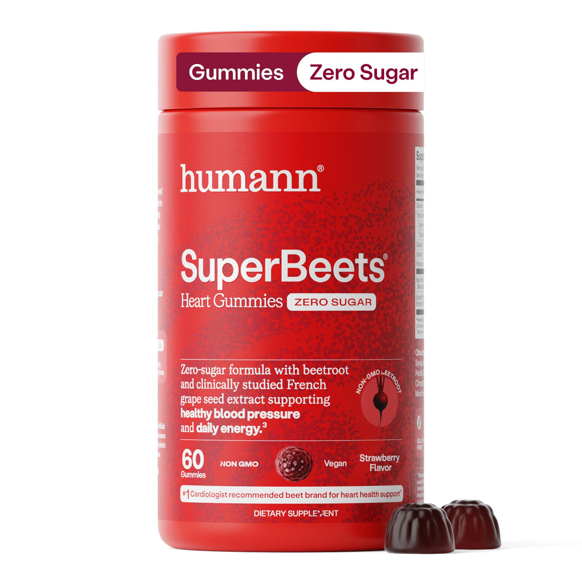 Zero Sugar Beet Gummies 60 Count W286