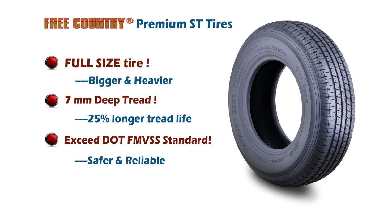 Trailer Tire Wheel ST205/75R15 8-Ply Silver Mod Rim T393