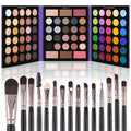 86 Colors Matte Shimmer Eyeshadow Palette with 15 Pcs Brushes W37007