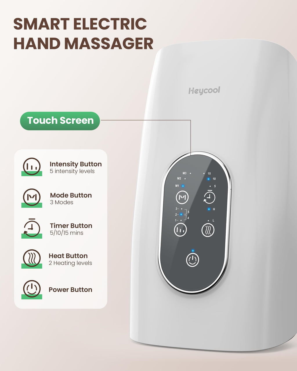 Cordless Hand Massager with Heat Compression A187