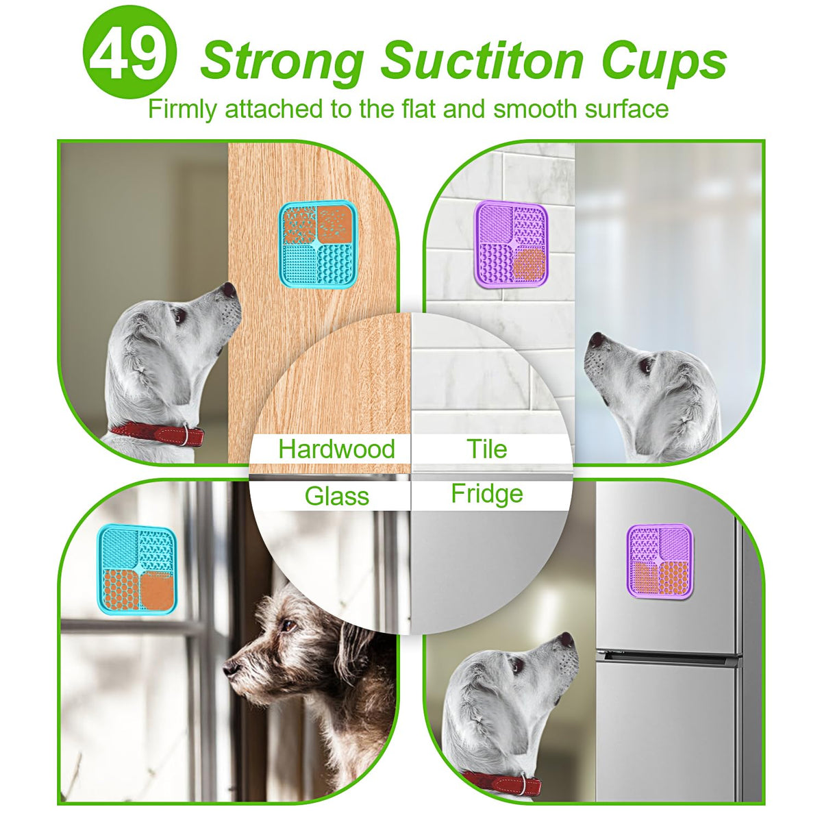 3PCS Lick Mat for Dogs and Cats with Suction Cups H58588
